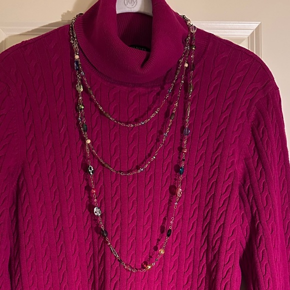 Talbots Dark Raspberry Turtleneck Sweater - Picture 10 of 10